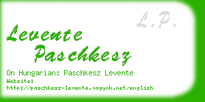 levente paschkesz business card